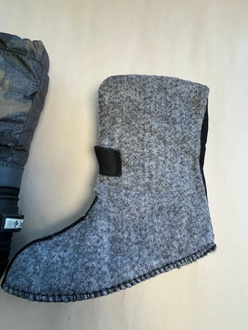 Columbia Powderbug Forty Print Kids Snow Boots Gray Camo 11